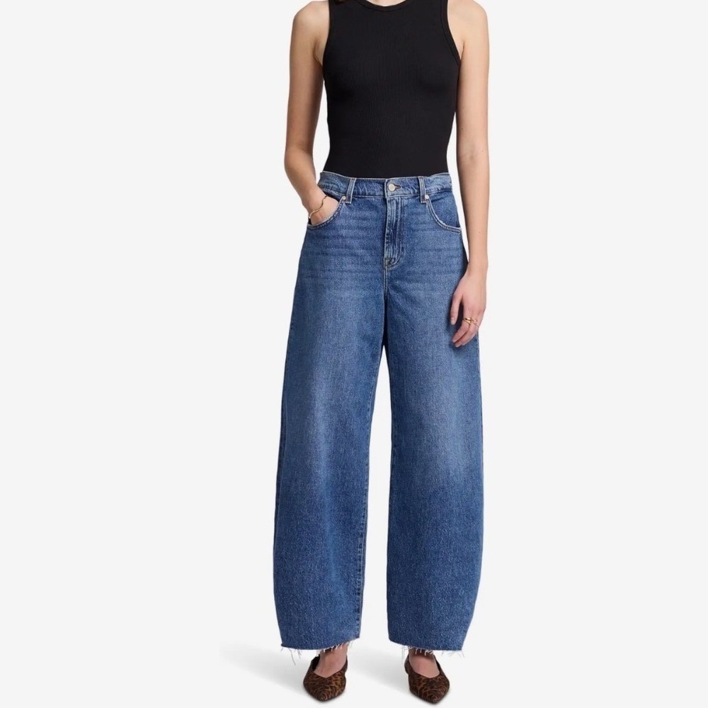 NWT 7 For All Mankind Bonnie Curvilinear Barrel Wide Leg‎ Jeans Glen Allen 27